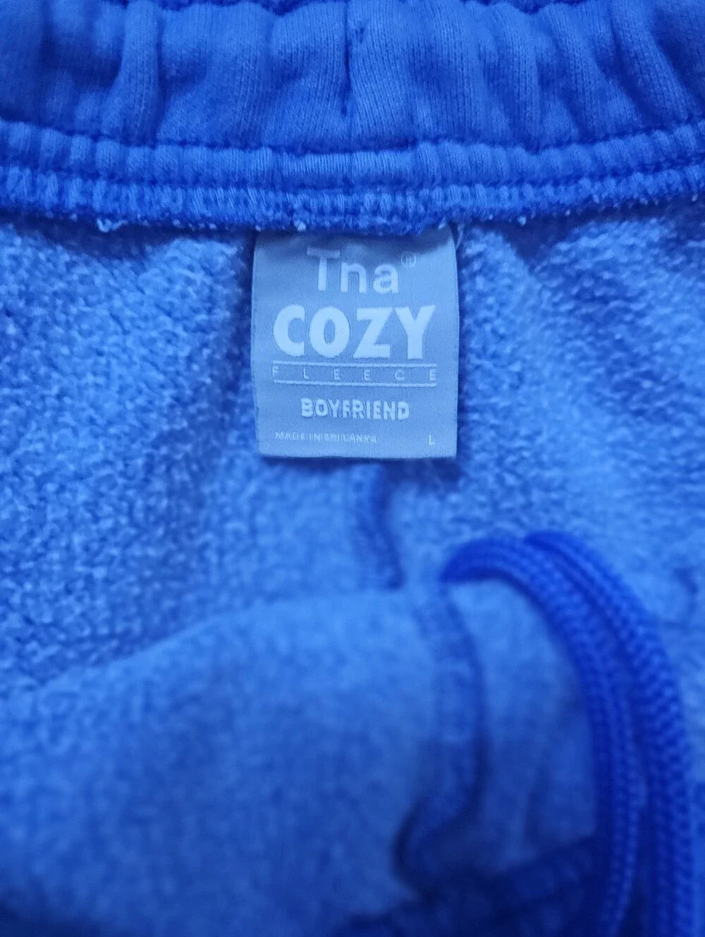 Tna Cozy Fleece Boyfriend Cargo Sweatshorts Blue Size Large